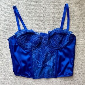 URBAN OUTFITTERS corset top (s) blue